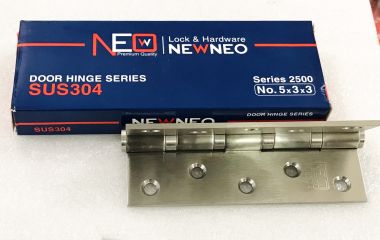 Bản lề lá Inox 304 Neo 5x3x3 dài 1T25 (Cặp) - Hàng chính hãng